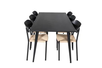 Dipp spisebord 180 cm med 6 Polly spisestoler - Møbler - Bord - Spisegrupper