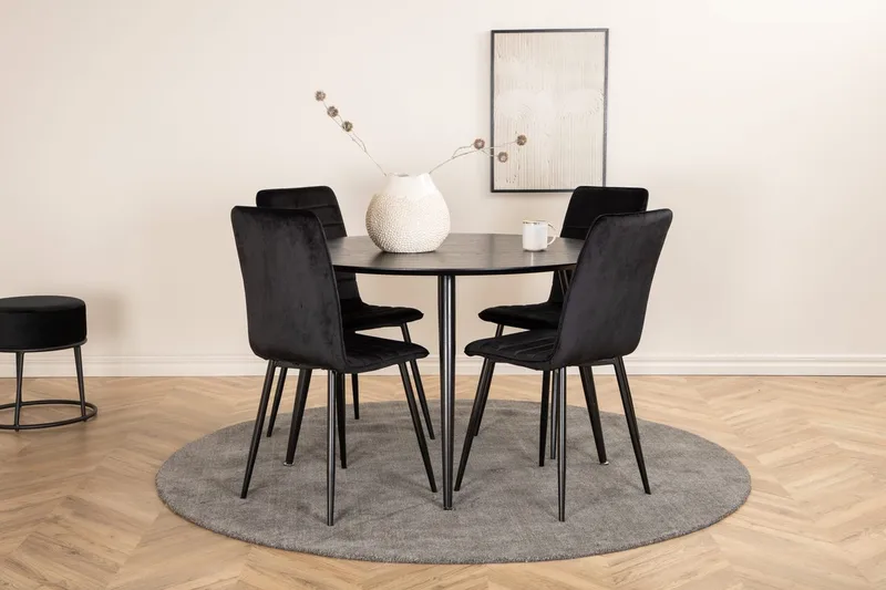 Dipp spisebord med 4 Windu spisestoler