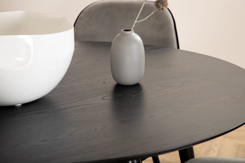 Dipp Spisegruppe 115 cm Rund med 4 Emsa Stoler - Sort - Møbler - Bord - Spisegrupper