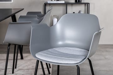 Dipp spisegruppe 180 cm rektangulær med 6 Comfort stoler - Svart - Møbler - Bord - Spisegrupper