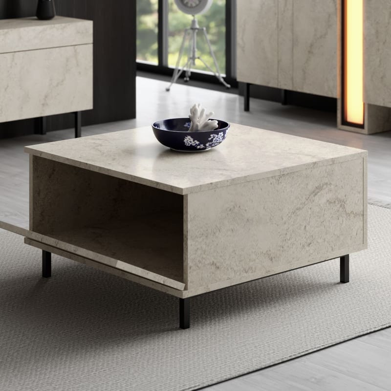 Djarhint Sofabord 75 cm - Travertin - Møbler - Bord - Sofabord