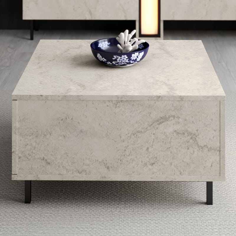 Djarhint Sofabord 75 cm - Travertin - Møbler - Bord - Sofabord