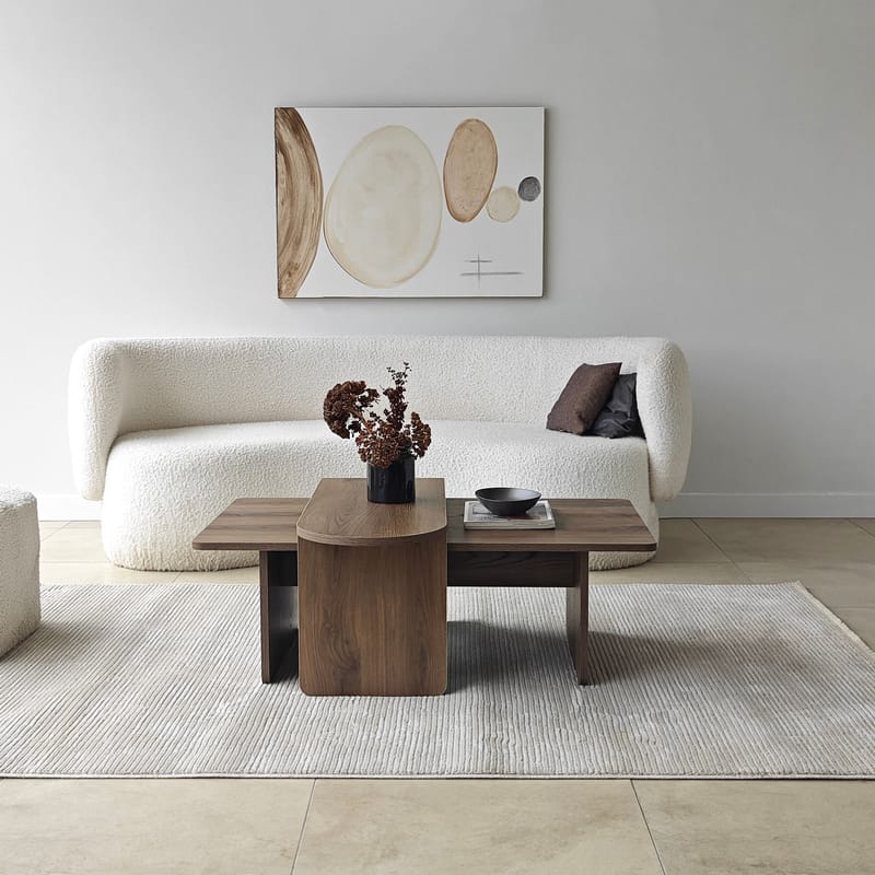 Djarhint Sofabordsett 82 cm - Bronse og valnøtt - Møbler - Bord - Sofabord