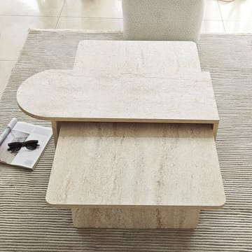 Djarhint Sofabordsett 82 cm - Bronse/travertin - Møbler - Bord - Sofabord