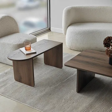 Djarhint Sofabordsett 82 cm - Bronse/valnøtt - Møbler - Bord - Sofabord