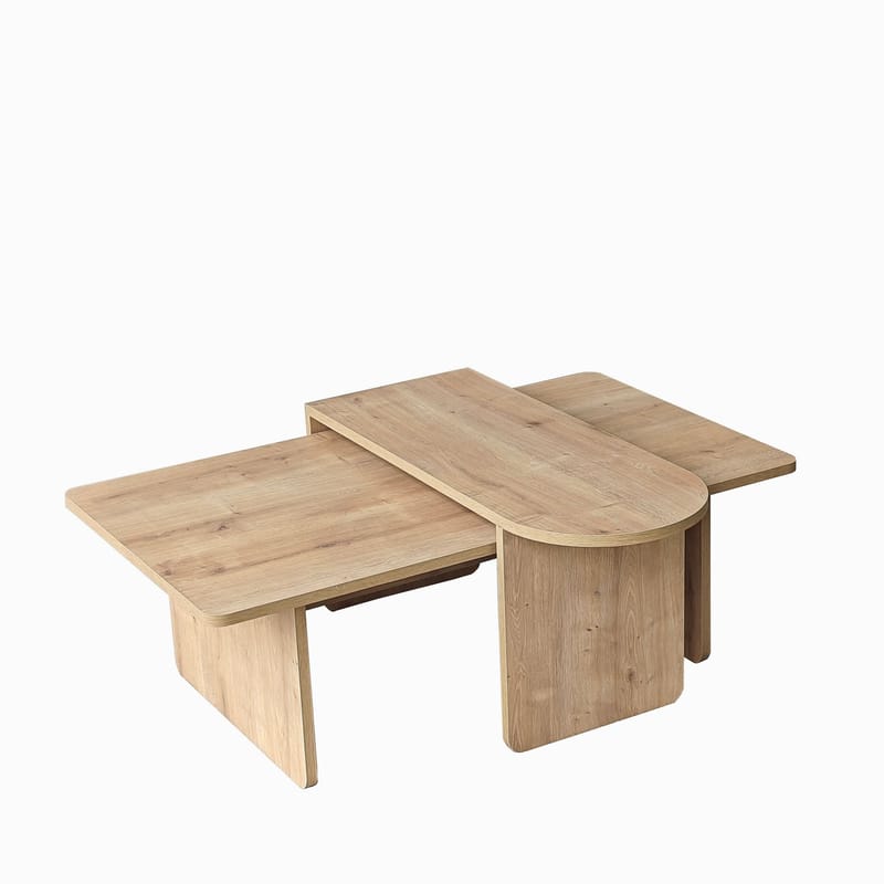 Djarhint Sofabordsett 82 cm, Bronze og Sapphire Oak