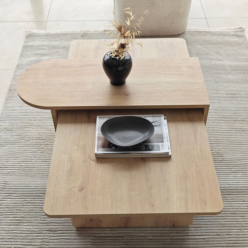 Djarhint Sofabordsett 82 cm - Bronze og Sapphire Oak - Møbler - Bord - Sofabord