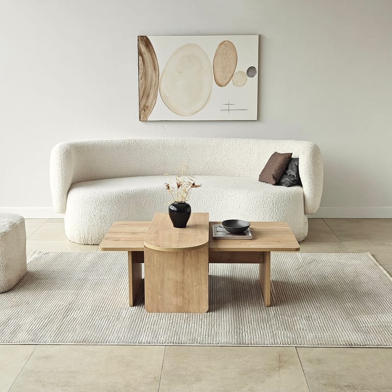 Djarhint Sofabordsett 82 cm - Bronze og Sapphire Oak - Møbler - Bord - Sofabord