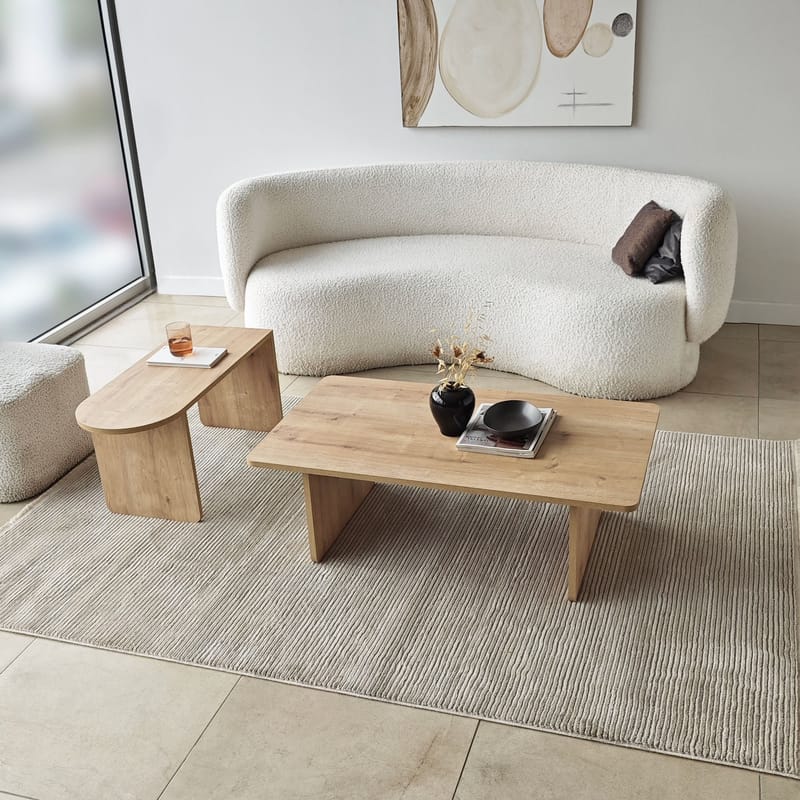 Djarhint Sofabordsett 82 cm - Bronze/Sapphire Oak - Møbler - Bord - Sofabord