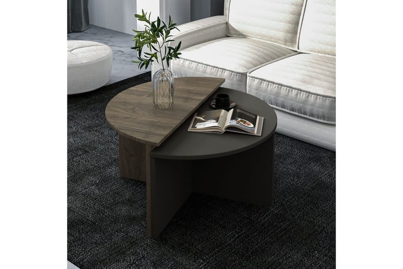 Dolcer Sofabord 70 cm - Lysfarget tre/Antrasitt - Møbler - Bord - Sofabord