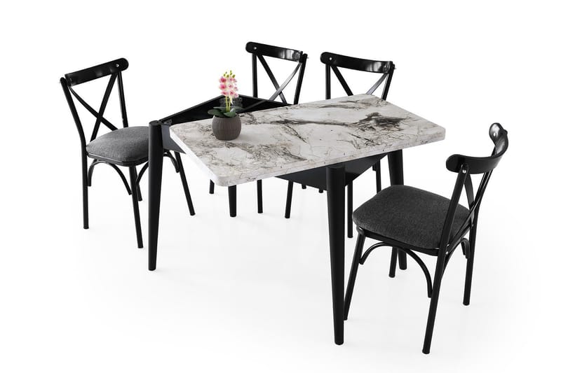 Dolcer Spisebord 100 cm Rektangulært - Hvit Marmor - Møbler - Bord - Spisebord & kjøkkenbord