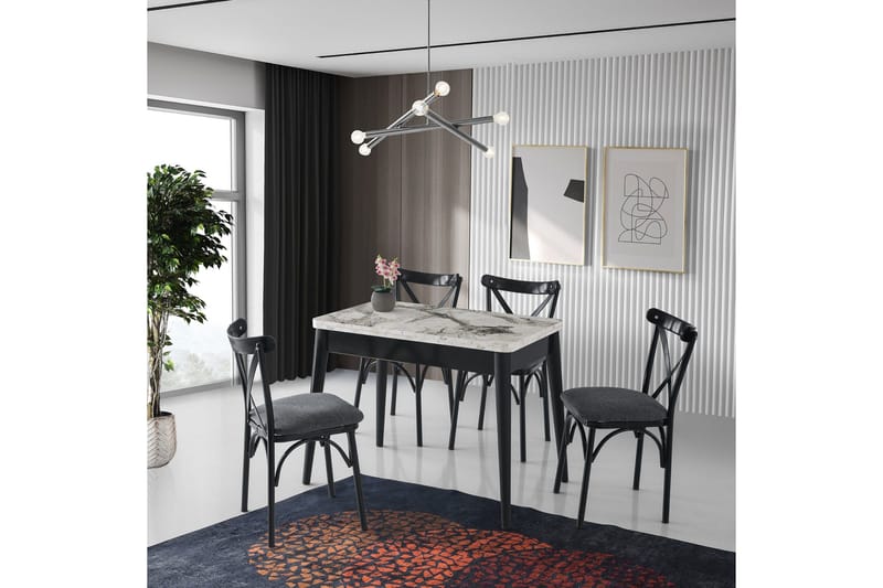 Dolcer Spisebord 100 cm Rektangulært - Hvit Marmor - Møbler - Bord - Spisebord & kjøkkenbord