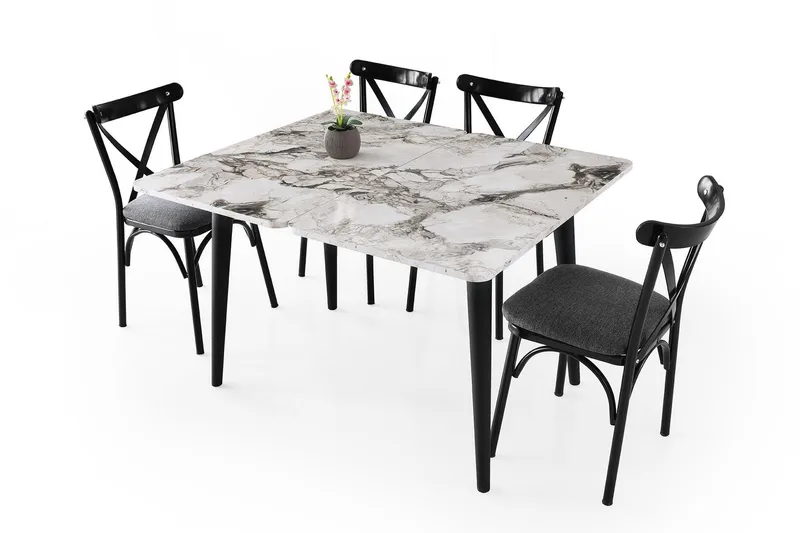 Dolcer Spisebord 100 cm Rektangulært - Hvit Marmor - Møbler - Bord - Spisebord & kjøkkenbord