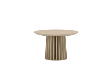 Dope Uttrekkbart Rundt Spisebord 120–210 cm i Tre med Eketrelook - Beige - Møbler - Bord - Spisebord & kjøkkenbord