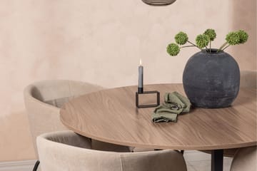 Durango Matgruppe 120 cm Rund med 4 Berit Stoler - Valnød - Møbler - Bord - Spisegrupper