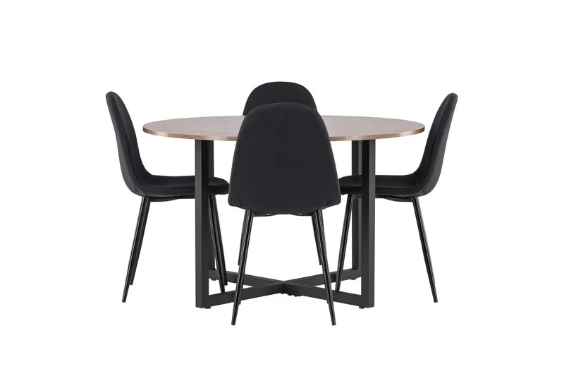 Durango rundt spisebord 120 cm med 4 Polar spisestoler - Møbler - Bord - Spisegrupper