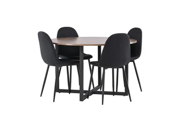 Durango rundt spisebord 120 cm med 4 Polar spisestoler - Møbler - Bord - Spisegrupper