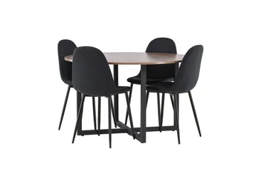 Durango rundt spisebord 120 cm med 4 Polar spisestoler - Møbler - Bord - Spisegrupper