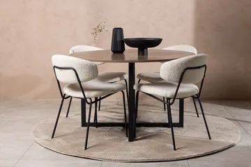 Durango Spisebord 120 cm Rundt med 4 Chico Spisestoler - Møbler - Bord - Spisegrupper