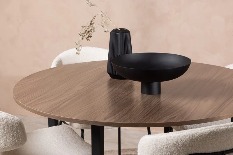 Durango Spisebord 120 cm Rundt med 4 Chico Spisestoler - Møbler - Bord - Spisegrupper