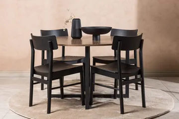 Durango spisebord 120 cm rundt med 4 Montros spisestoler - Møbler - Bord - Spisegrupper