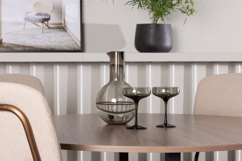 Durango Spisebord 120 cm Rundt med 4 Seda Spisestoler - Møbler - Bord - Spisegrupper