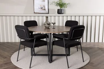 Durango spisebord 120 cm rundt med 4 Yesterday spisestoler - Møbler - Bord - Spisegrupper