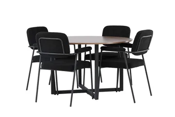 Durango spisebord 120 cm rundt med 4 Yesterday spisestoler - Møbler - Bord - Spisegrupper