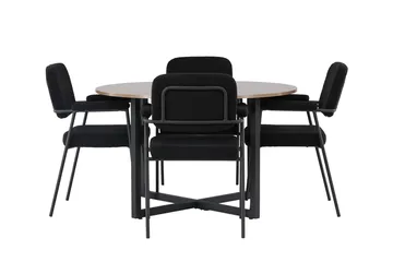 Durango spisebord 120 cm rundt med 4 Yesterday spisestoler - Møbler - Bord - Spisegrupper