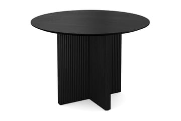 Edda Rundt Spisebord 110 cm Finér - Svartbeiset eik - Møbler - Bord - Spisebord & kjøkkenbord