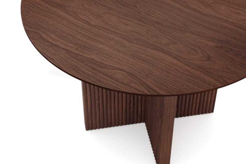 Edda Rundt Spisebord 110 cm Finér - Valnøtt - Møbler - Bord - Spisebord & kjøkkenbord