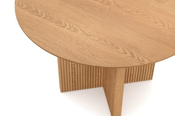Edda Rundt Spisebord 110 cm i Tre med Eikutseende - Eik - Møbler - Bord - Spisebord & kjøkkenbord