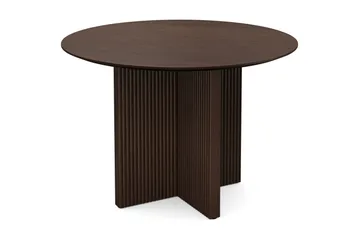 Edda Rundt Spisebord 110 cm i Tre med Røkt Eik-utseende - Røkt eik - Møbler - Bord - Spisebord & kjøkkenbord
