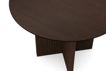 Edda Rundt Spisebord 110 cm i Tre med Røkt Eik-utseende - Røkt eik - Møbler - Bord - Spisebord & kjøkkenbord
