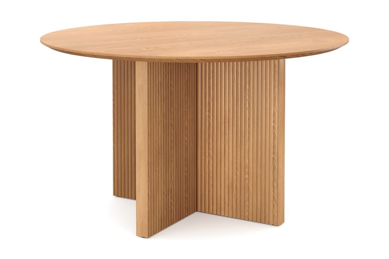 Edda Rundt Spisebord 130 cm Finér, Eik