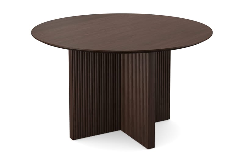 Edda Rundt Spisebord 130 cm Finér - Røkt eik - Møbler - Bord - Spisebord & kjøkkenbord