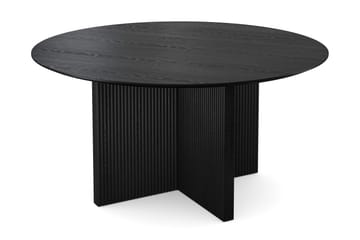 Edda Rundt Spisebord 150 cm Finér - Svart - Møbler - Bord - Spisebord & kjøkkenbord
