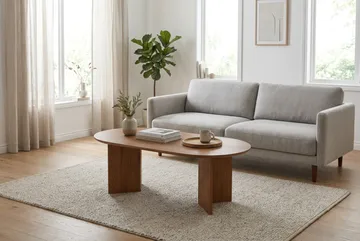 Edda Sofabord Ovalt 120 cm - Eik - Møbler - Bord - Sofabord
