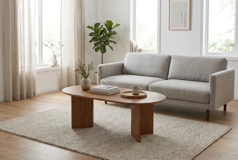Edda Sofabord Ovalt 120 cm - Eik - Møbler - Bord - Sofabord