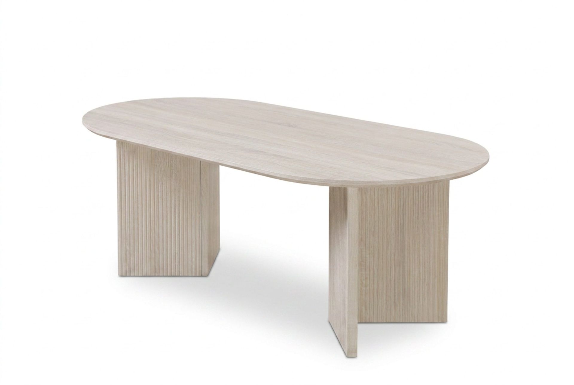Edda Sofabord Ovalt 120 cm - Hvitlasert eik
