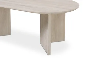 Edda Sofabord Ovalt 120 cm - Hvitlasert eik - Møbler - Bord - Sofabord