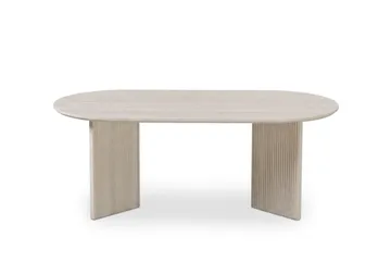 Edda Sofabord Ovalt 120 cm - Hvitlasert eik - Møbler - Bord - Sofabord