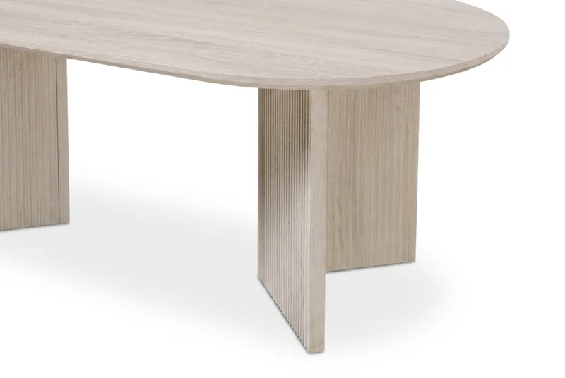 Edda Sofabord Ovalt 120 cm - Hvitlasert - Møbler - Bord - Sofabord