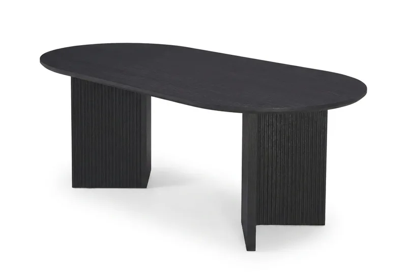 Edda Sofabord Ovalt 120 cm, Svartbeiset eik