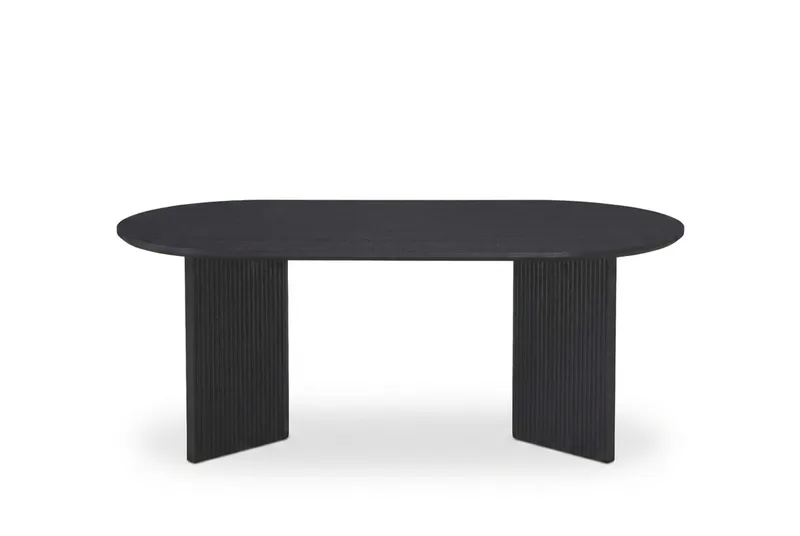 Edda Sofabord Ovalt 120 cm - Svartbeiset eik - Møbler - Bord - Sofabord
