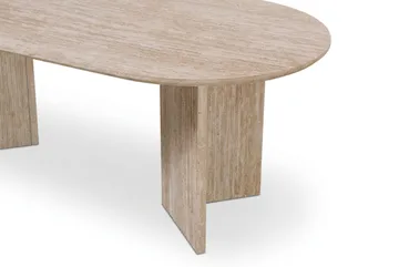 Edda Sofabord Ovalt 120 cm - Travertin - Møbler - Bord - Sofabord
