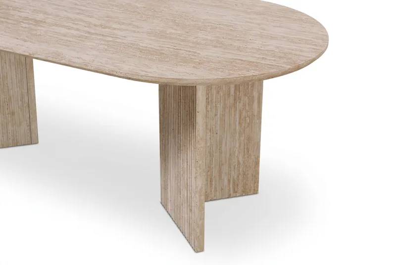 Edda sofabord ovalt 120 cm - Travertin - Møbler - Bord - Sofabord