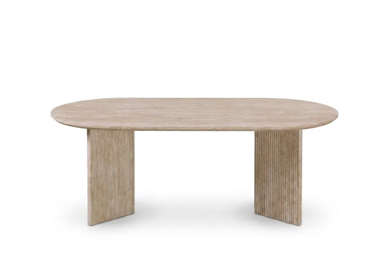 Edda sofabord ovalt 120 cm - Travertin - Møbler - Bord - Sofabord