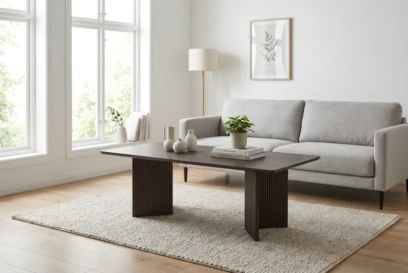 Edda Sofabord Rektangulært 120 cm - Røkt eik - Møbler - Bord - Sofabord
