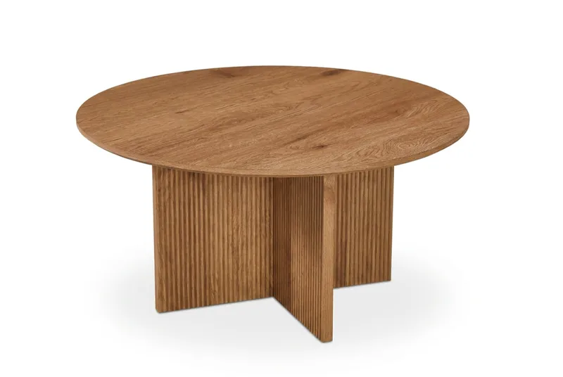 Edda Sofabord Rundt 85 cm, Eik